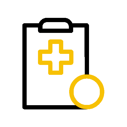 Icon showing doctor consultation and personalized treatment plan